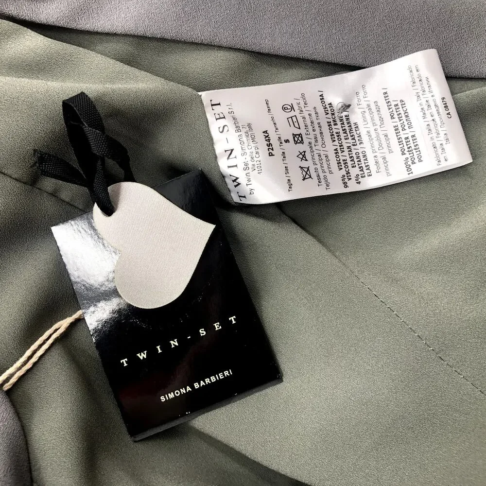 Twin Set Italy Suit Jacket Blazer Grey Jersey Women's Sz S NEW $680 - Picture 8 of 9